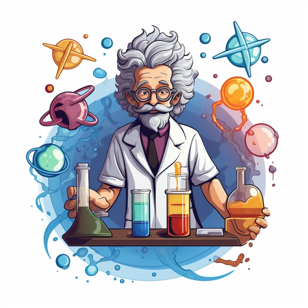 Vecteur vector de dessins animés de cliparts scientifiques