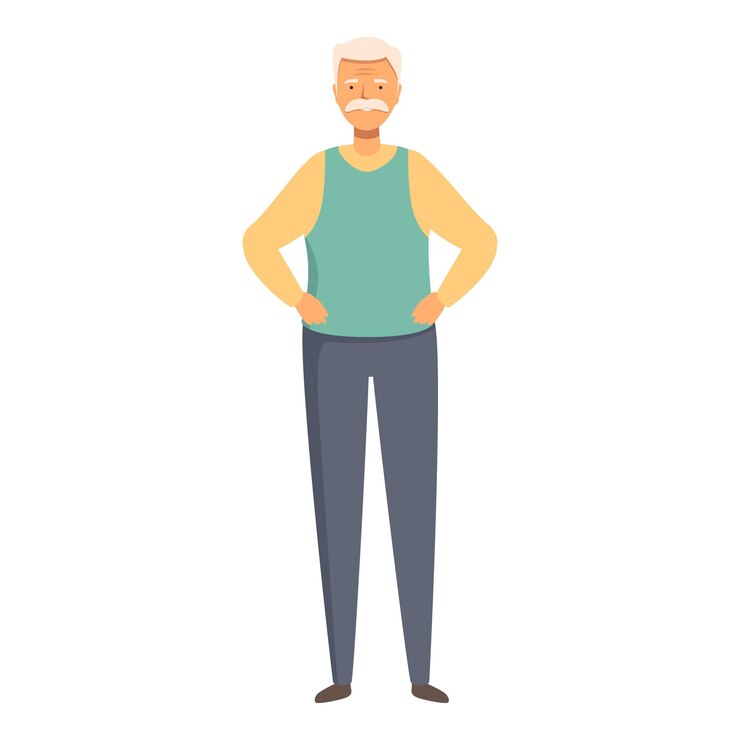 Vecteur vector de dessins animés d'exercices pour adultes entraînement du matin