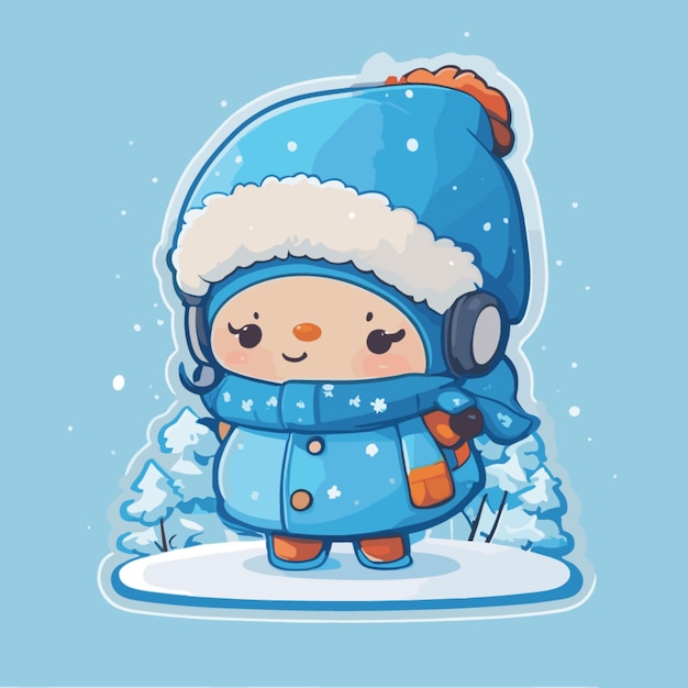 Vector De Dessins Animés D'hiver