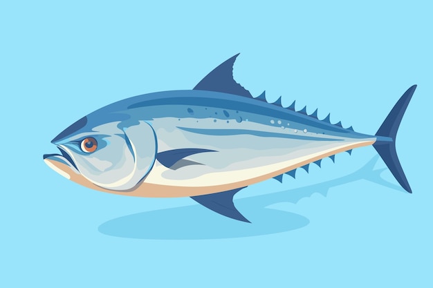 Vector de dessins animés sous-marins de thon