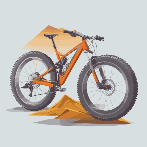 Vector De Dessins Animés De Vélo De Montagne