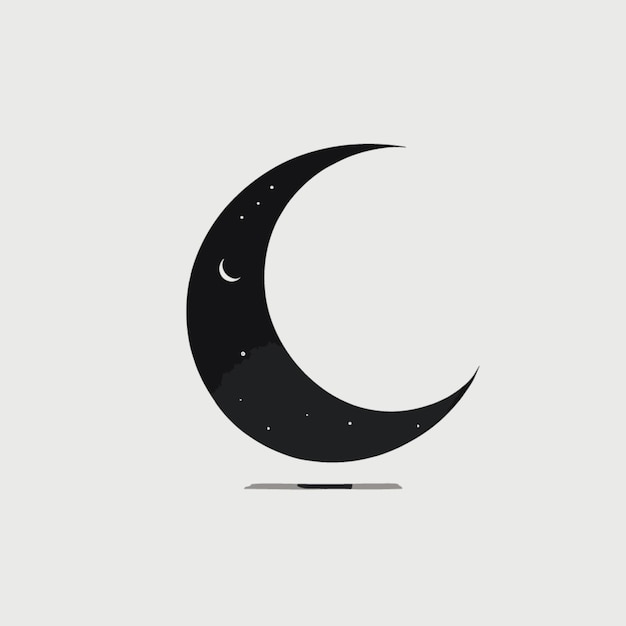 Vector Du Croissant De Lune Sur Fond Blanc