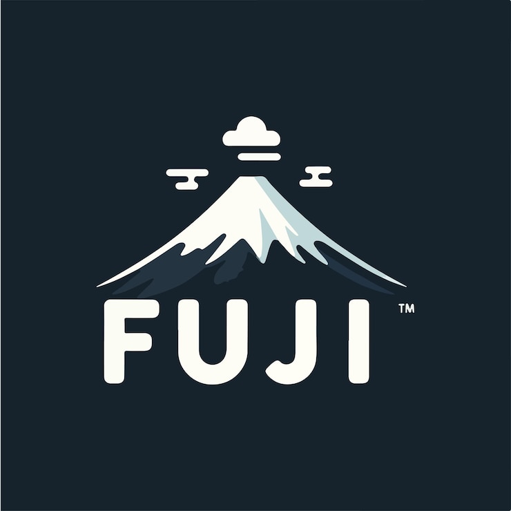 Vecteur vector du mont fuji au japon avec un dessin conceptuel de t-shirt sur fond noir