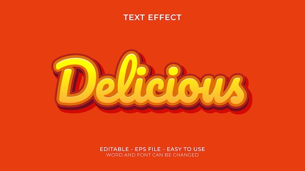 Vector D'effet De Texte Délicieux