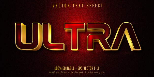 Vector D'effet De Texte Ultra 3d Modifiable Avec Arrière-plan