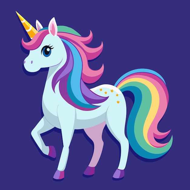 Vector est une licorne adorable.