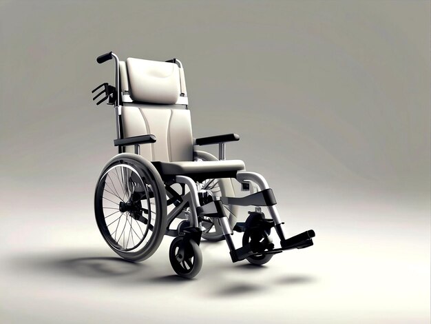 Vector Un fauteuil roulant sur fond blanc isolé