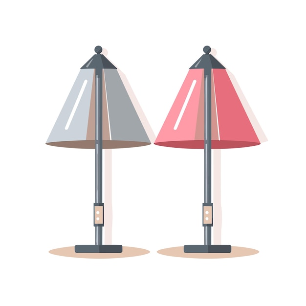 Vecteur vector flat icon two lamps placed side by side