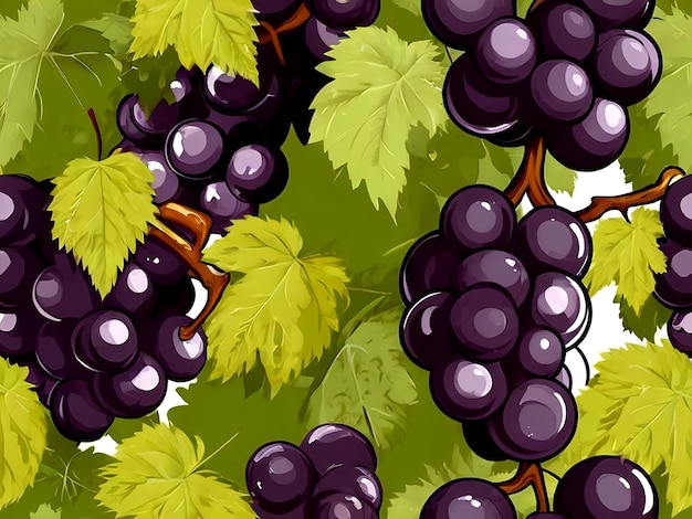 Vector Grapes avec face heureuse isolé