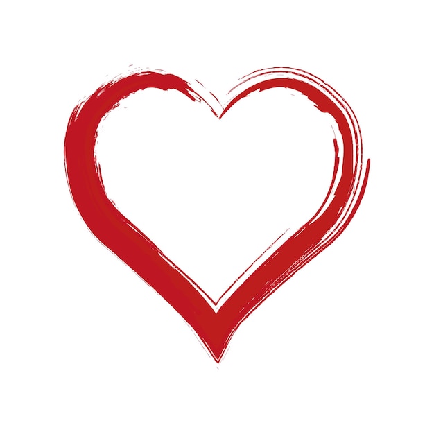 Vector Grunge Heart Valentine Day Illustration Vintage Design Element Illustration De Style Dessiné à La Main Avec Un Effet Grunge Coeurs Avec Texture Grunge