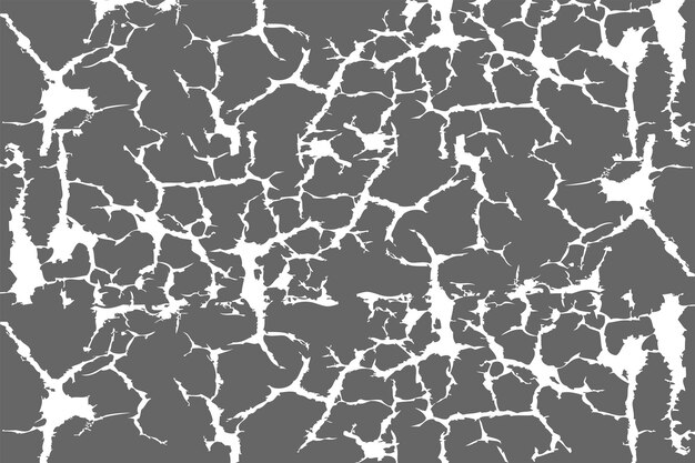 Vector de Grunge avec une texture de fissure fond blanc ou fond transparent