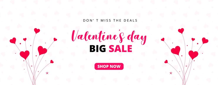 Vecteur vector happy valentines day sale fond blanc avec cœur ballon bannière design fichier vectoriel