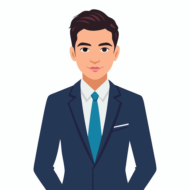 Vector Un homme d'affaires professionnel en costume et cravate
