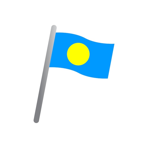 Vecteur vector de l'icône du drapeau des palaos
