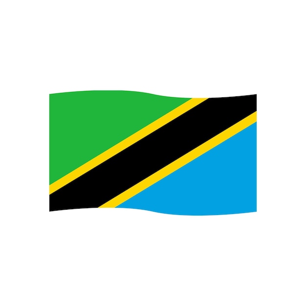 Vecteur vector de l'icône du drapeau de la tanzanie