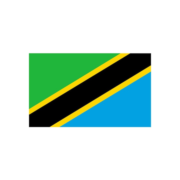 Vecteur vector de l'icône du drapeau de la tanzanie