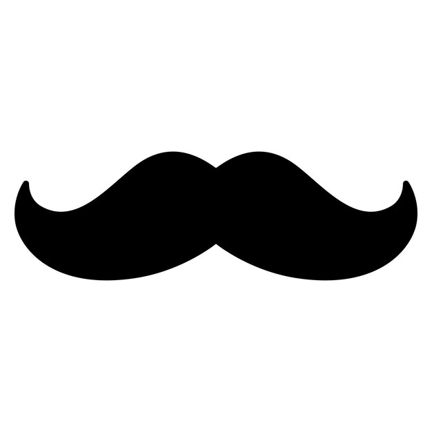 Vector D'icône De Moustache Sur Un Design à La Mode