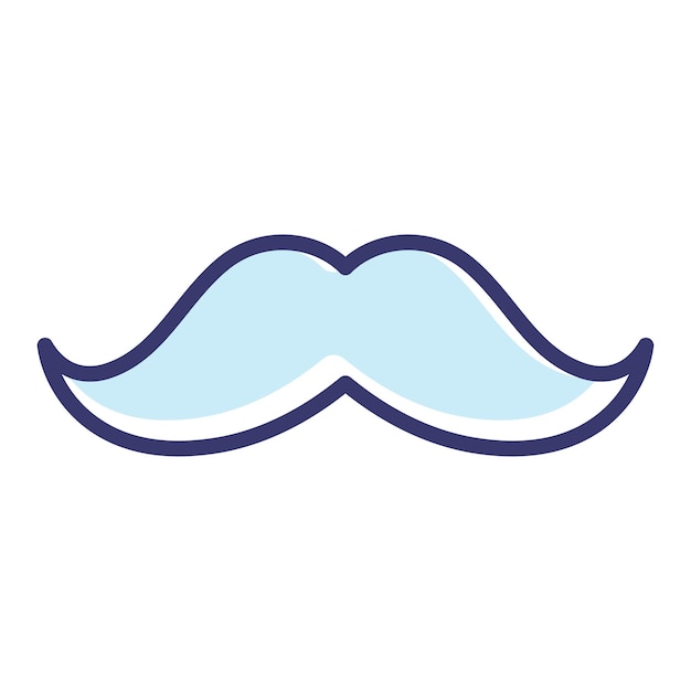 Vector D'icône De Moustache Sur Un Design à La Mode