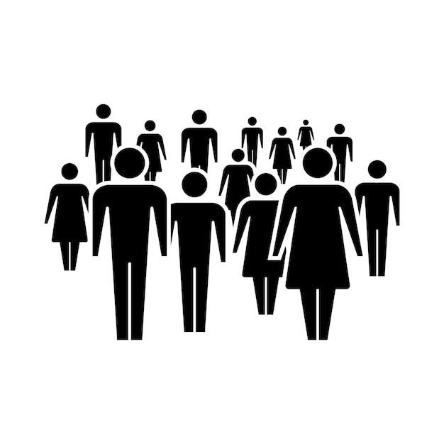 Vector d'icône de personnes groupe de personnes masculin et féminin avatar de symbole pour l'équipe de gestion d'entreprise