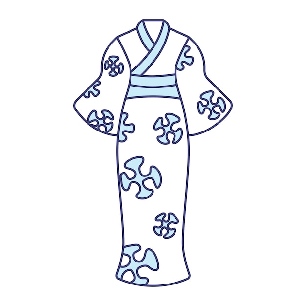 Vector d'icône de robe de kimono avec un design à la mode