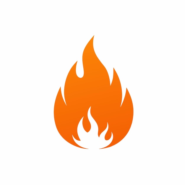 Vector d'icônes de feu de joie propre et simple idéal pour les logos imprimables ou les conceptions numériques