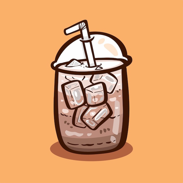 Vecteur vector d'illustration du café glacé
