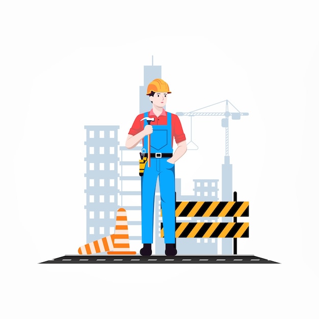 Vector d'illustration du travailleur de la fête du Travail