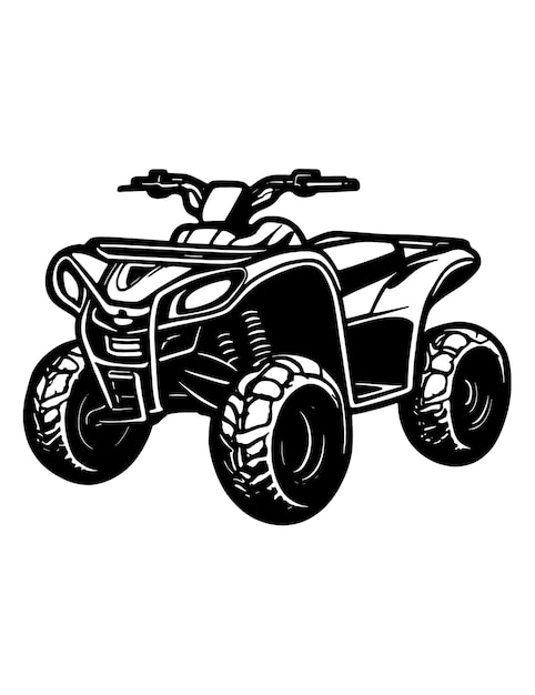 Vector d'illustration de quad ATV et de sport extrême