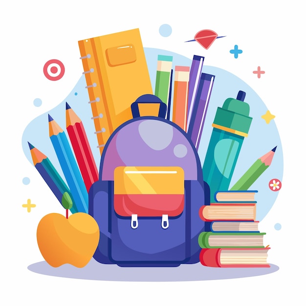 Vector d'illustration de retour à l'école