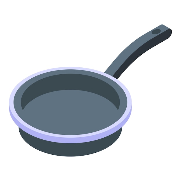 Vecteur vector isométrique de l'icône de la casserole en acier objet de cuisson