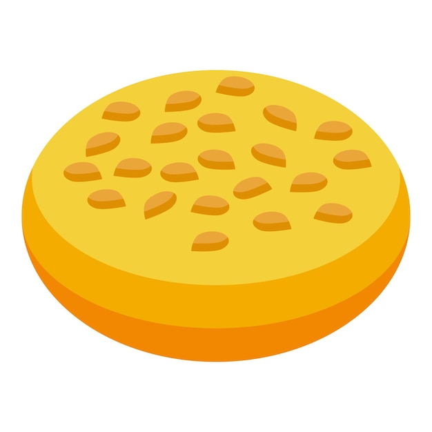 Vector isométrique de l'icône du pain de Tahini