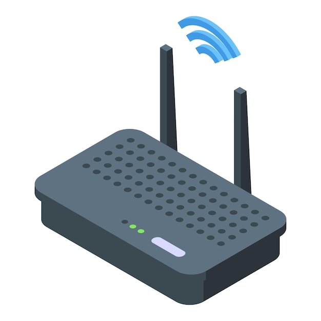 Vector isométrique de l'icône wifi de l'hôtel Livre de voyage