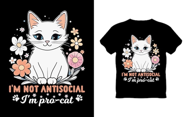 Vecteur vector je fais ce que je veux dessin de t-shirt de chat drôle pour les amateurs d'animaux de compagnie