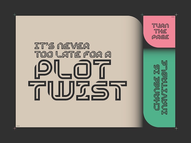 Vector lettering poster with motivational text quote and geometric design elements