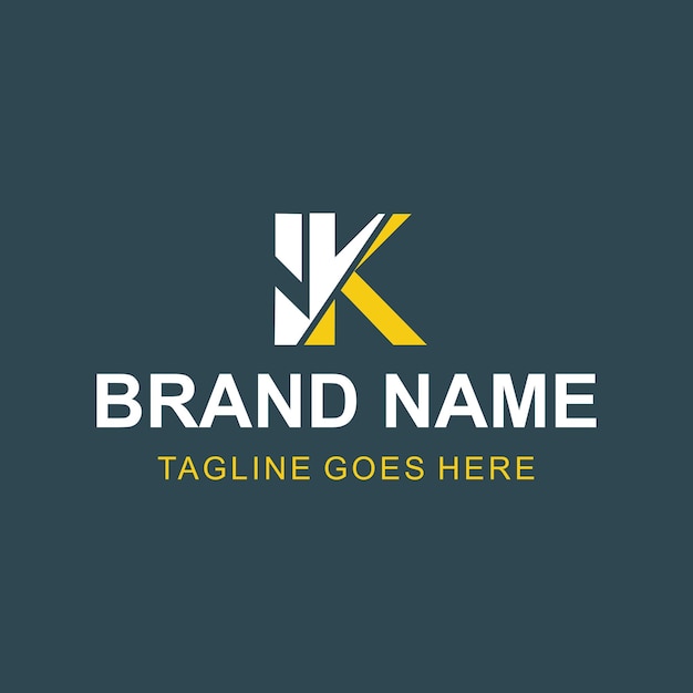 Vector lettre initiale k avec backspace s ou modèle de conception de logo de voie vectoriel alphabet graphique sym