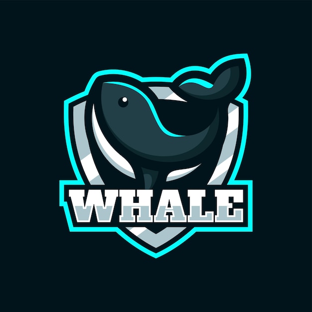 Vector Logo Illustration Baleine E Sport Et Sport Style