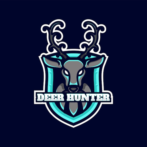 Vector Logo Illustration Deer Hunter E Sport Et Style Sport