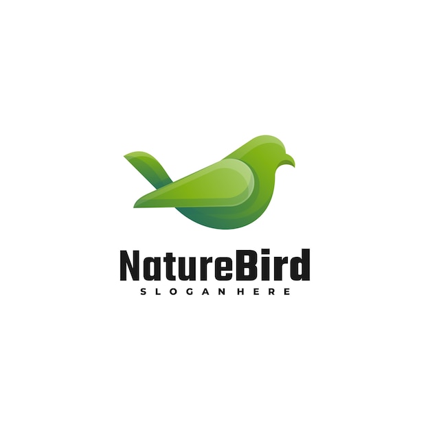 Vector Logo Illustration Nature Oiseau Gradient Style Coloré.