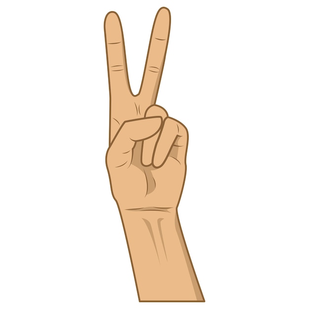 Vector main dans le style pacifique
