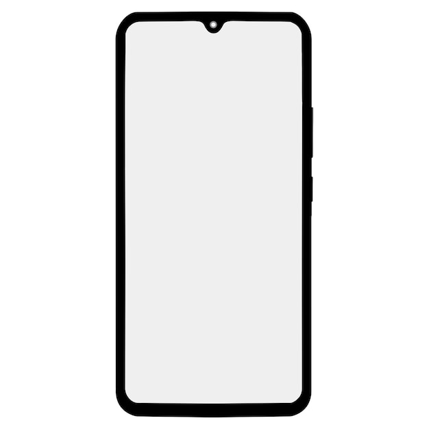Vecteur vector de maquette de smartphone le plus récent avec cadre blanc argenté