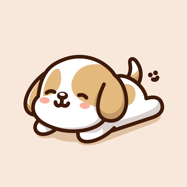 Vecteur vector de la mascotte du chiot kawaii