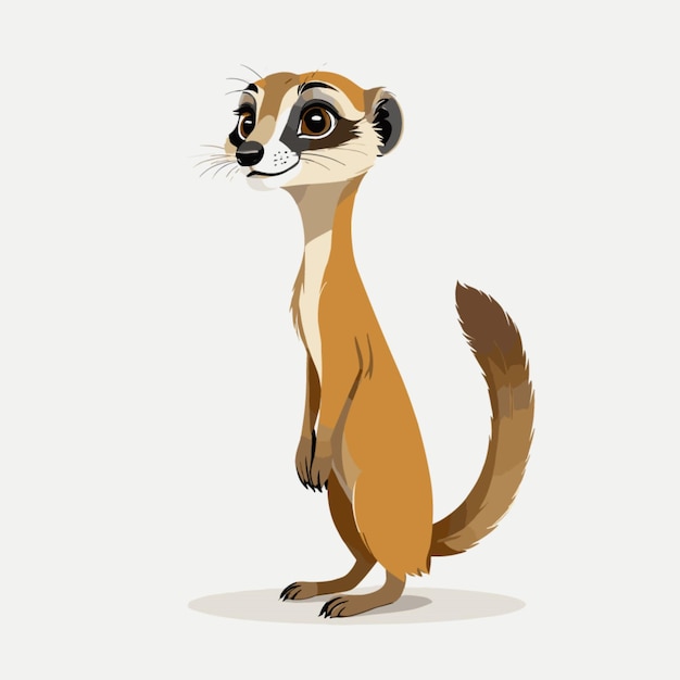 Vecteur vector de meerkat sur un fond blanc