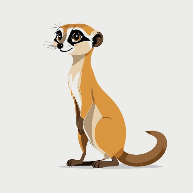 Vector De Meerkat Sur Un Fond Blanc