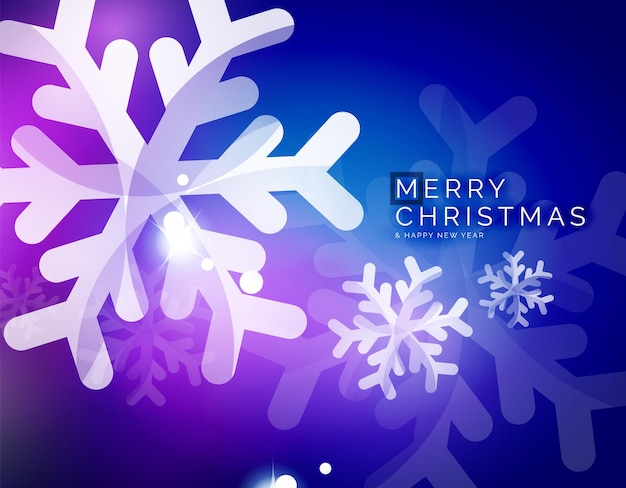 Vector Merry Christmas Abstract Background Flocons De Neige Dans L'air