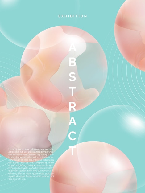 Vector minimaliste abstrait boule de marbre sphère ou planète affiche couverture de livre ou publicité arr.plans