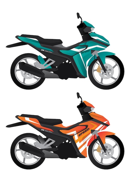 Vecteur vector de modèle de conception de décalques pour motos de sport