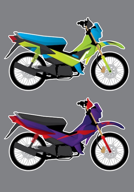 Vecteur vector de modèle de conception de décalques pour motos de sport