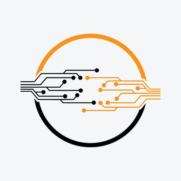 Vecteur vector de modèle de logo de circuit