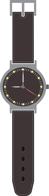 Vecteur vector de montre à poignet animé noir