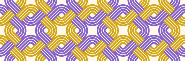 Vector de motif sans couture géométrique à la mode carrelage vintage à fond sans fin grille décorative géométricale